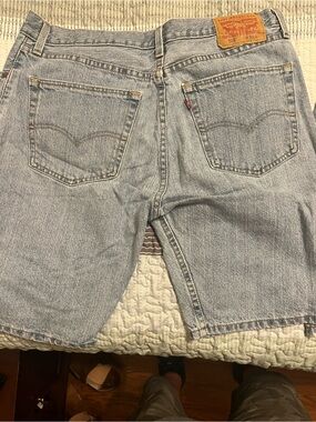 Two Pairs of Levi's Light Blue Men's 505 Regular Fit Shorts